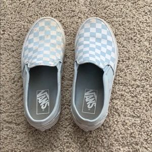 Blue checkered vans